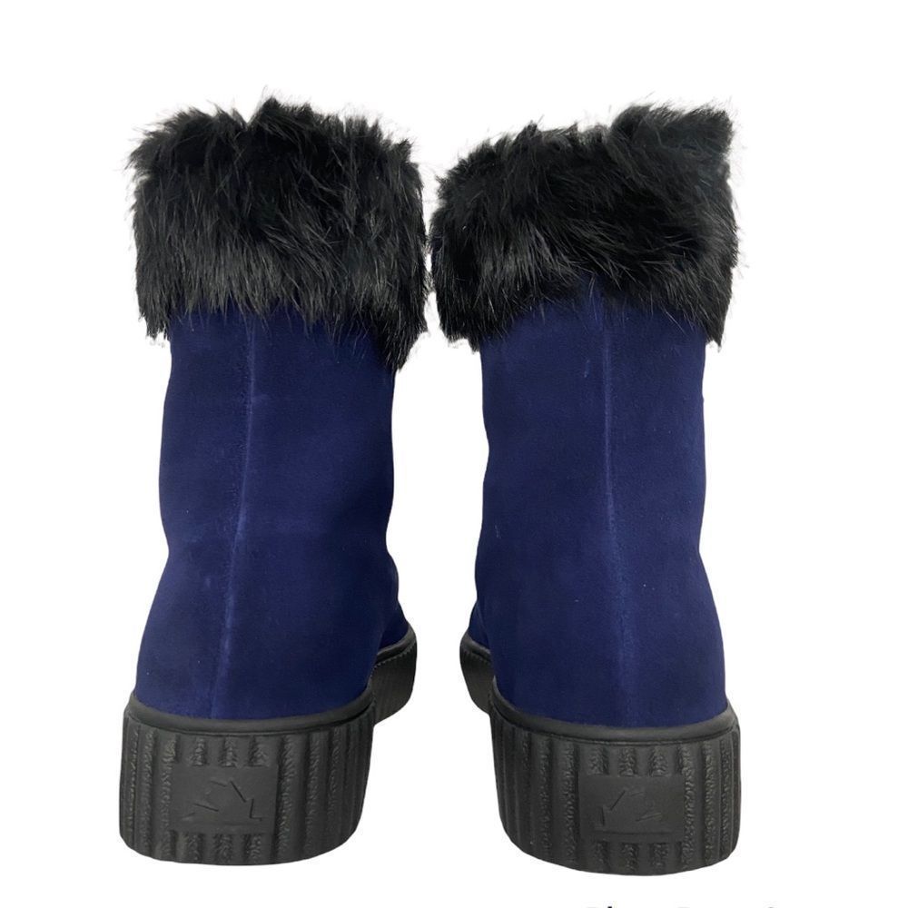 Pajar Navy Celia Suede Ankle Booties - Picture 6 of 9
